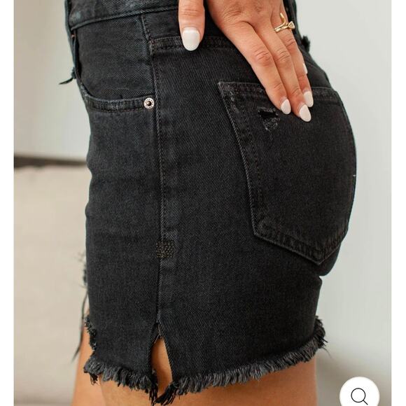 NWT Free People Makai Washed Black Cut Off Shorts Women's Size 24 - Picture 2 of 9